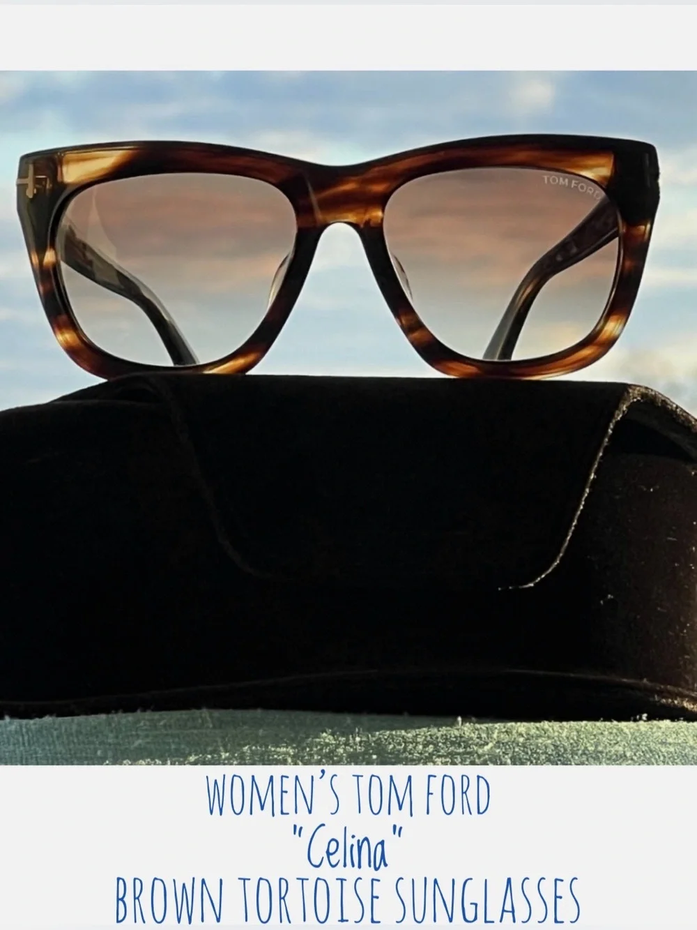 Tom Ford®️ Tortoise Framed “CELINA”Havana Sunglasses • EUC